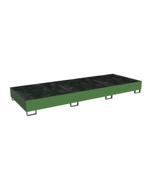 Regalwanne 1000 l, 3550×1300×355 mm, Stahl lackiert, mit Git