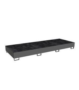 Regalwanne 1000 l, 3550×1300×355 mm, Stahl lackiert, mit Git