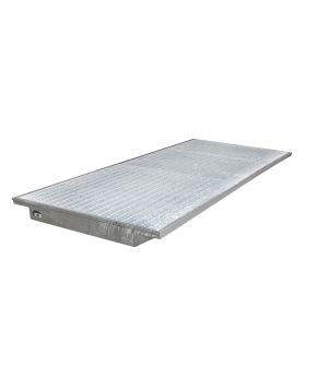 Regalwanne 227 l, 3250×1250×110 mm, Stahl feuerverzinkt, mit