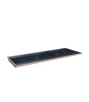 Regalwanne 175 l, 3265×1265×115 mm, Stahl lackiert, mit Gitt