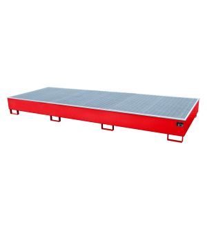 Regalwanne 1000 l, 3565×1315×360 mm, Stahl lackiert, mit Git