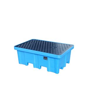 Auffangwanne 220 l, 1225×820×450 mm, Polyethylen (PE), Blau