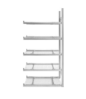 Drahtgitterbodenregal Anbauregal ORION PLUS, 2.000×750×500 mm, verzinkt