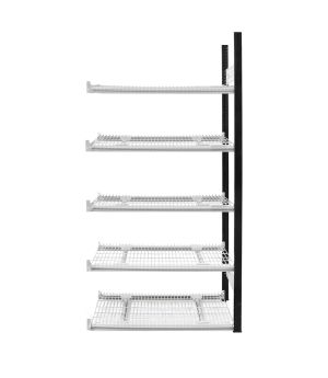 Drahtgitterbodenregal Anbauregal ORION PLUS, 2.000×750×500 mm, verkehrsweiss