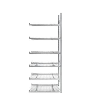 Drahtgitterbodenregal Anbauregal ORION PLUS, 2.500×750×500 mm, verzinkt