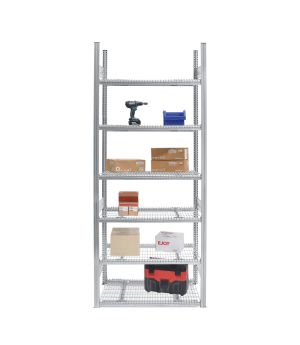 Drahtgitterbodenregal Grundregal ORION PLUS, 2.500×750×600 mm, verzinkt