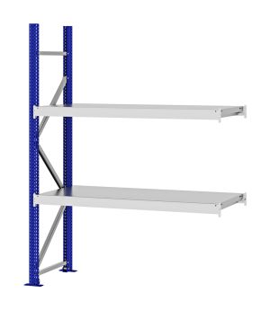Weitspannregal Anbauregal FORTIS, 2.000×1.500×500 mm, verzinkt