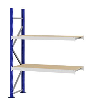 Weitspannregal Anbauregal FORTIS, 2.000×1.500×500 mm, Spanplatte