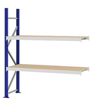 Weitspannregal Anbauregal FORTIS, 2.000×1.750×500 mm, Spanplatte