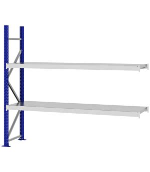 Weitspannregal Anbauregal FORTIS, 2.000×2.250×500 mm, verzinkt