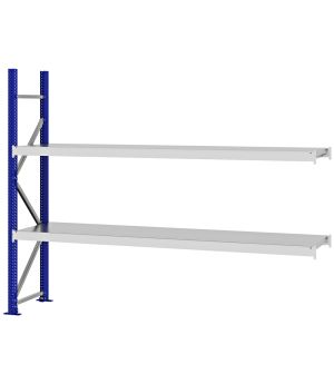 Weitspannregal Anbauregal FORTIS, 2.000×2.500×500 mm, verzinkt