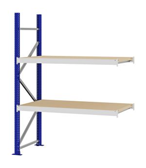 Weitspannregal Anbauregal FORTIS, 2.000×1.500×600 mm, Spanplatte