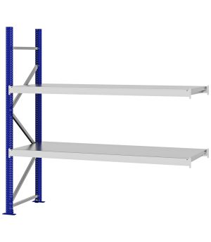 Weitspannregal Anbauregal FORTIS, 2.000×2.000×600 mm, verzinkt
