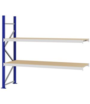 Weitspannregal Anbauregal FORTIS, 2.000×2.250×600 mm, Spanplatte