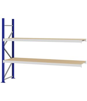 Weitspannregal Anbauregal FORTIS, 2.000×2.500×600 mm, Spanplatte