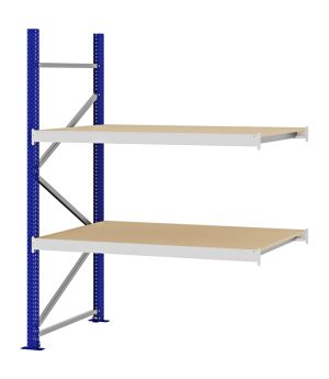 Weitspannregal Anbauregal FORTIS, 2.000×1.500×800 mm, Spanplatte