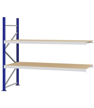 Weitspannregal Anbauregal FORTIS, 2.000×2.250×800 mm, Spanplatte