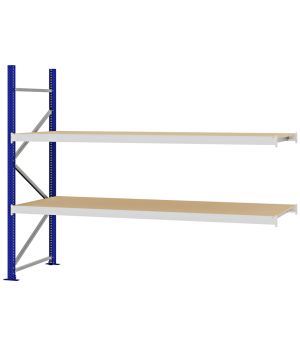 Weitspannregal Anbauregal FORTIS, 2.000×2.500×800 mm, Spanplatte