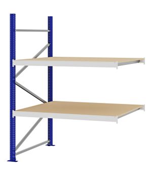 Weitspannregal Anbauregal FORTIS, 2.000×1.500×1.000 mm, Spanplatte