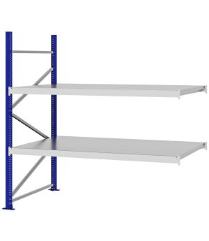 Weitspannregal Anbauregal FORTIS, 2.000×2.000×1.000 mm, verzinkt
