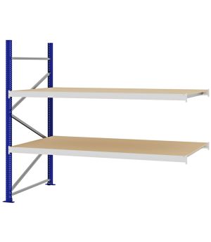 Weitspannregal Anbauregal FORTIS, 2.000×2.250×1.000 mm, Spanplatte