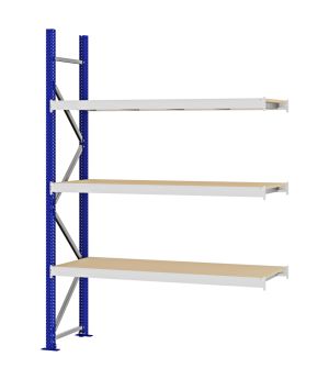 Weitspannregal Anbauregal FORTIS, 2.500×1.750×500 mm, Spanplatte
