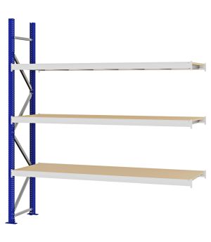 Weitspannregal Anbauregal FORTIS, 2.500×2.250×500 mm, Spanplatte