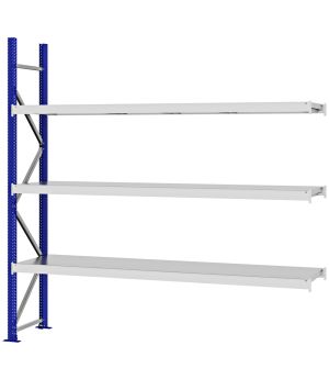 Weitspannregal Anbauregal FORTIS, 2.500×2.500×500 mm, verzinkt