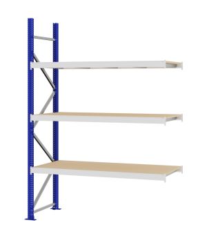 Weitspannregal Anbauregal FORTIS, 2.500×1.750×600 mm, Spanplatte