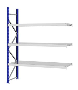 Weitspannregal Anbauregal FORTIS, 2.500×2.000×600 mm, verzinkt