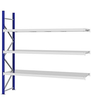 Weitspannregal Anbauregal FORTIS, 2.500×2.500×600 mm, verzinkt