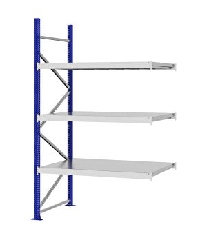 Weitspannregal Anbauregal FORTIS, 2.500×1.500×800 mm, verzinkt