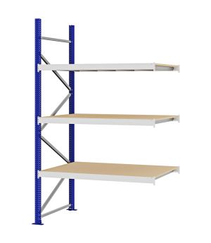 Weitspannregal Anbauregal FORTIS, 2.500×1.500×800 mm, Spanplatte