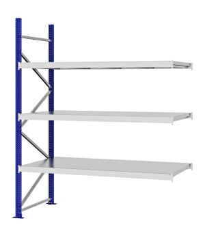 Weitspannregal Anbauregal FORTIS, 2.500×2.000×800 mm, verzinkt