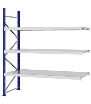 Weitspannregal Anbauregal FORTIS, 2.500×2.250×800 mm, verzinkt