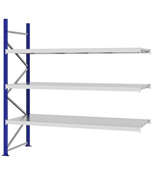Weitspannregal Anbauregal FORTIS, 2.500×2.500×800 mm, verzinkt