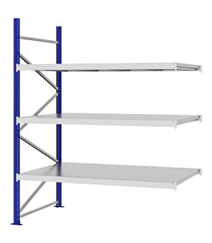 Weitspannregal Anbauregal FORTIS, 2.500×2.000×1.000 mm, verzinkt