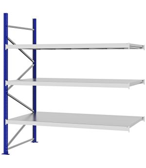 Weitspannregal Anbauregal FORTIS, 2.500×2.250×1.000 mm, verzinkt