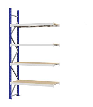 Weitspannregal Anbauregal FORTIS, 3.000×1.500×500 mm, Spanplatte