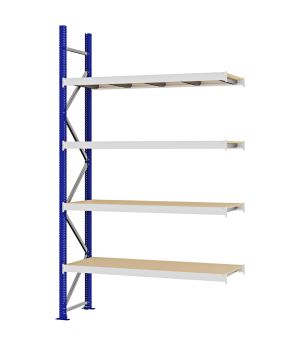 Weitspannregal Anbauregal FORTIS, 3.000×1.750×500 mm, Spanplatte