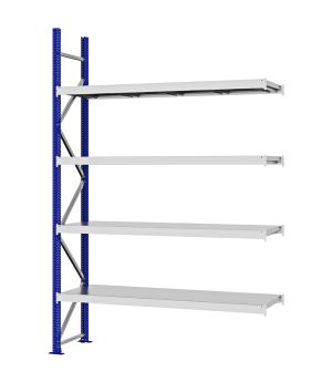 Weitspannregal Anbauregal FORTIS, 3.000×2.000×500 mm, verzinkt