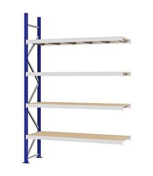 Weitspannregal Anbauregal FORTIS, 3.000×2.000×500 mm, Spanplatte