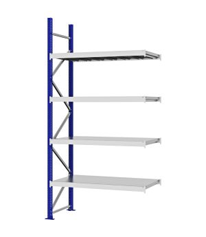 Weitspannregal Anbauregal FORTIS, 3.000×1.500×600 mm, verzinkt