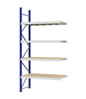 Weitspannregal Anbauregal FORTIS, 3.000×1.500×600 mm, Spanplatte