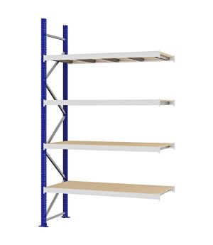 Weitspannregal Anbauregal FORTIS, 3.000×1.750×600 mm, Spanplatte
