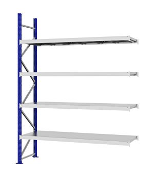 Weitspannregal Anbauregal FORTIS, 3.000×2.250×600 mm, verzinkt