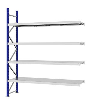 Weitspannregal Anbauregal FORTIS, 3.000×2.500×600 mm, verzinkt