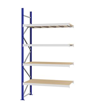 Weitspannregal Anbauregal FORTIS, 3.000×1.500×800 mm, Spanplatte
