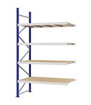 Weitspannregal Anbauregal FORTIS, 3.000×1.750×800 mm, Spanplatte