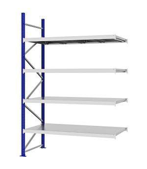 Weitspannregal Anbauregal FORTIS, 3.000×2.000×800 mm, verzinkt